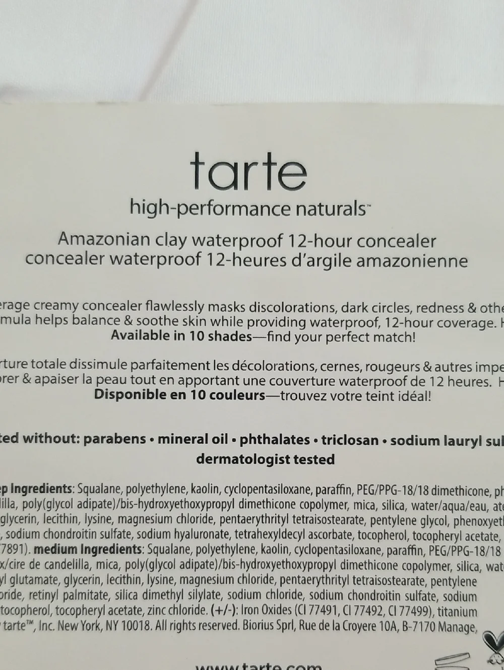 4/25 Bundle Item. Tarte Concealer Samples